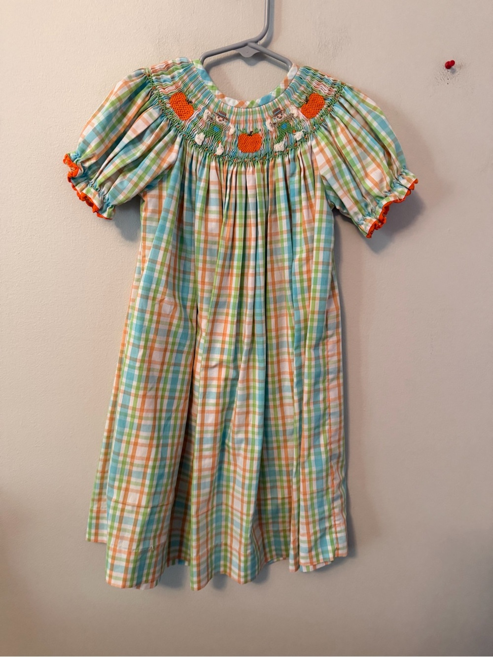 Castles & Crowns Smocked Scarecrow and Pumpkin Dress